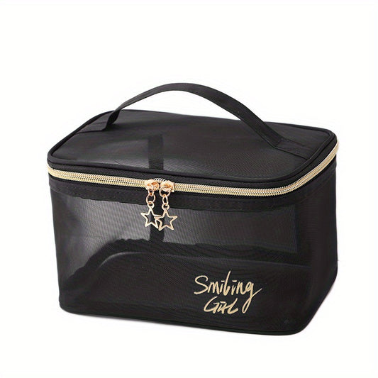 Breathable Mesh Clear Makeup Bag for Purse