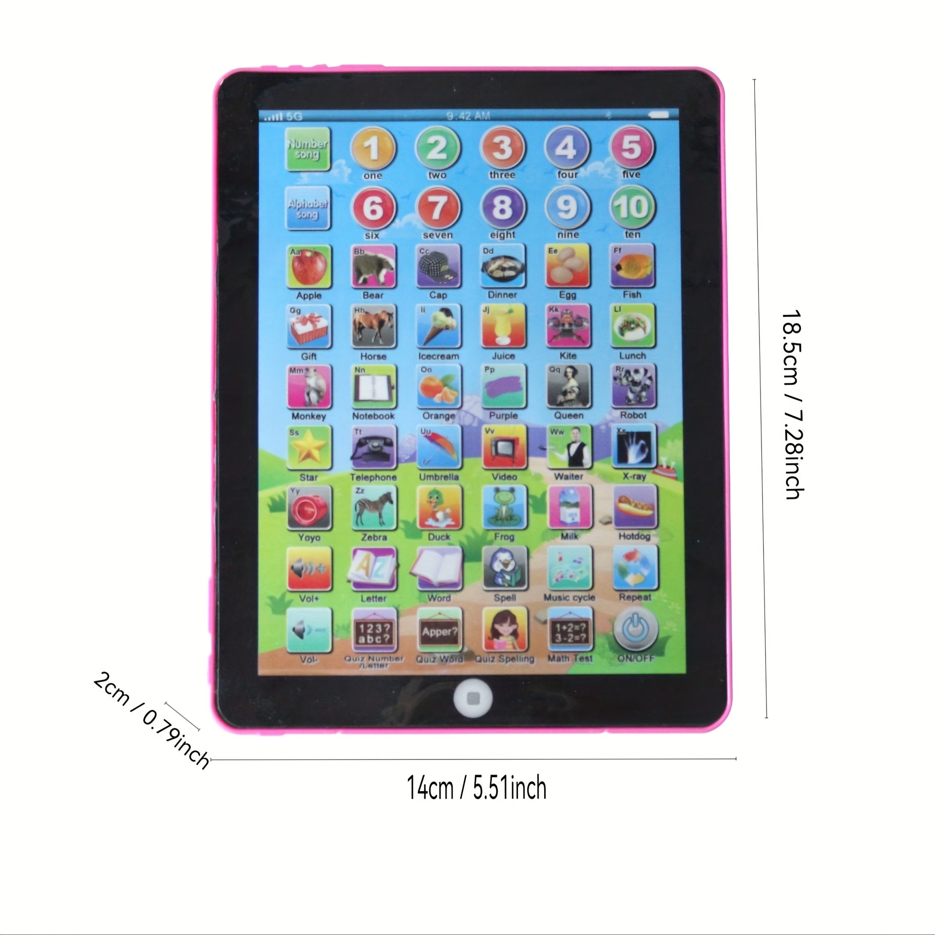 Kids' Interactive Tablet Educational Games & Activities Ideal Birthday Gift