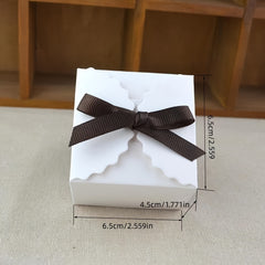 50pcs Wave Cowhide Carton Ribbon Bow Solid Hand