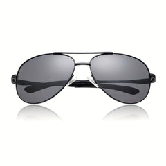 OUWEN Aviator Sunglasses Men Flexible Metal Sun Glasses UV Protection