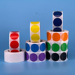 2 Round Colored Stickers Dot Adhesive Film Roll Packaging Label
