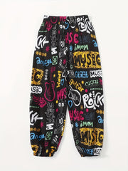 Carrot Pants Random Print Casual Pants Women's Clothing