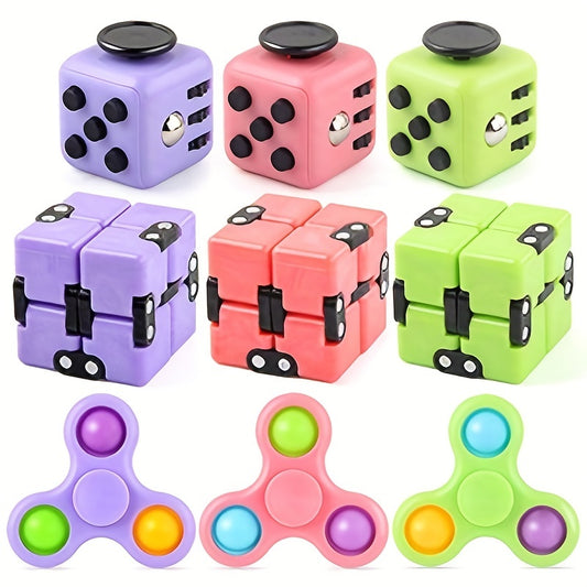 3 Piece Sensory Toys Set for Instant Stress Relief & Anxiety Reduction