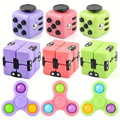 3 Piece Sensory Toys Set for Instant Stress Relief & Anxiety Reduction