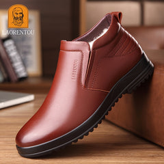 LAORENTOU Men's Warm Fleece Thermal Slip On Boots Winter