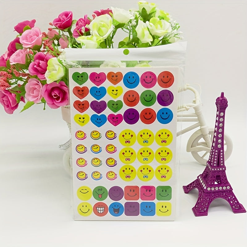 60pcs Face and Star Stickers Reward Pack for Kids Scrapbook Decor
