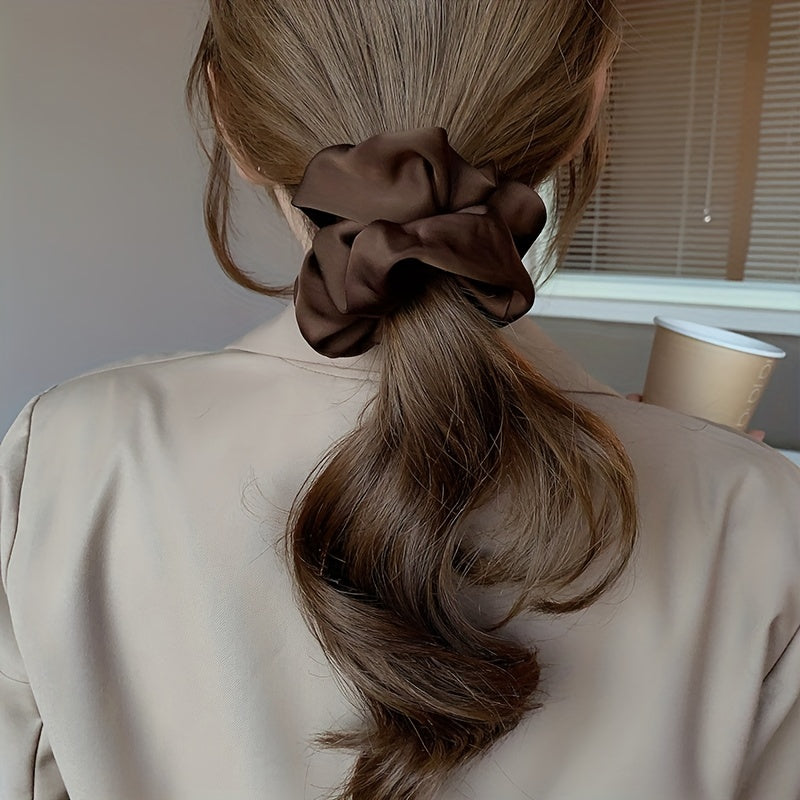Large Size Solid Hair Ring Polyester Headwear Decorative Hair Accessory