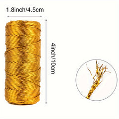 97m Metallic Bakers Twine Red Golden Silvery Wrapping Twine