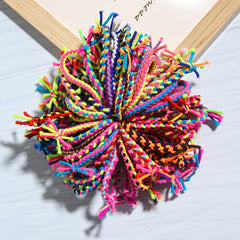 Braided Knotted Rubber Band Hair Ties 50 Pieces Set Charms Gift Birthday