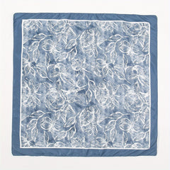 Flower Print Bandana Tie Dye Gradient Square Scarf Women