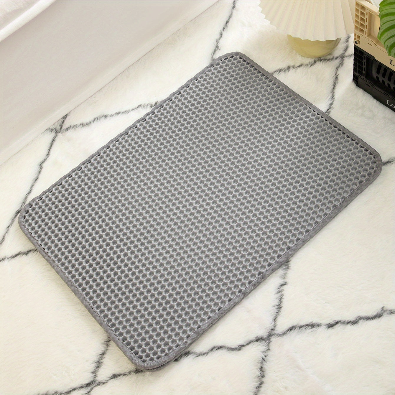 Double Layer Cat Litter Mat Traps Litter Easy To Clean