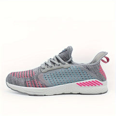 Women's Woven Flat Running Shoes Anti slip Casual Sneakers