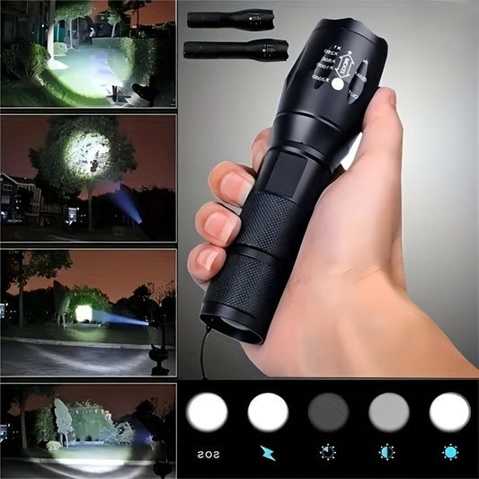 Retractable Outdoor Strong Light Flashlight Long Shot Flashlight