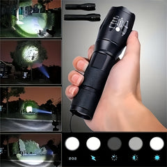 Retractable Outdoor Strong Light Flashlight Long Shot Flashlight