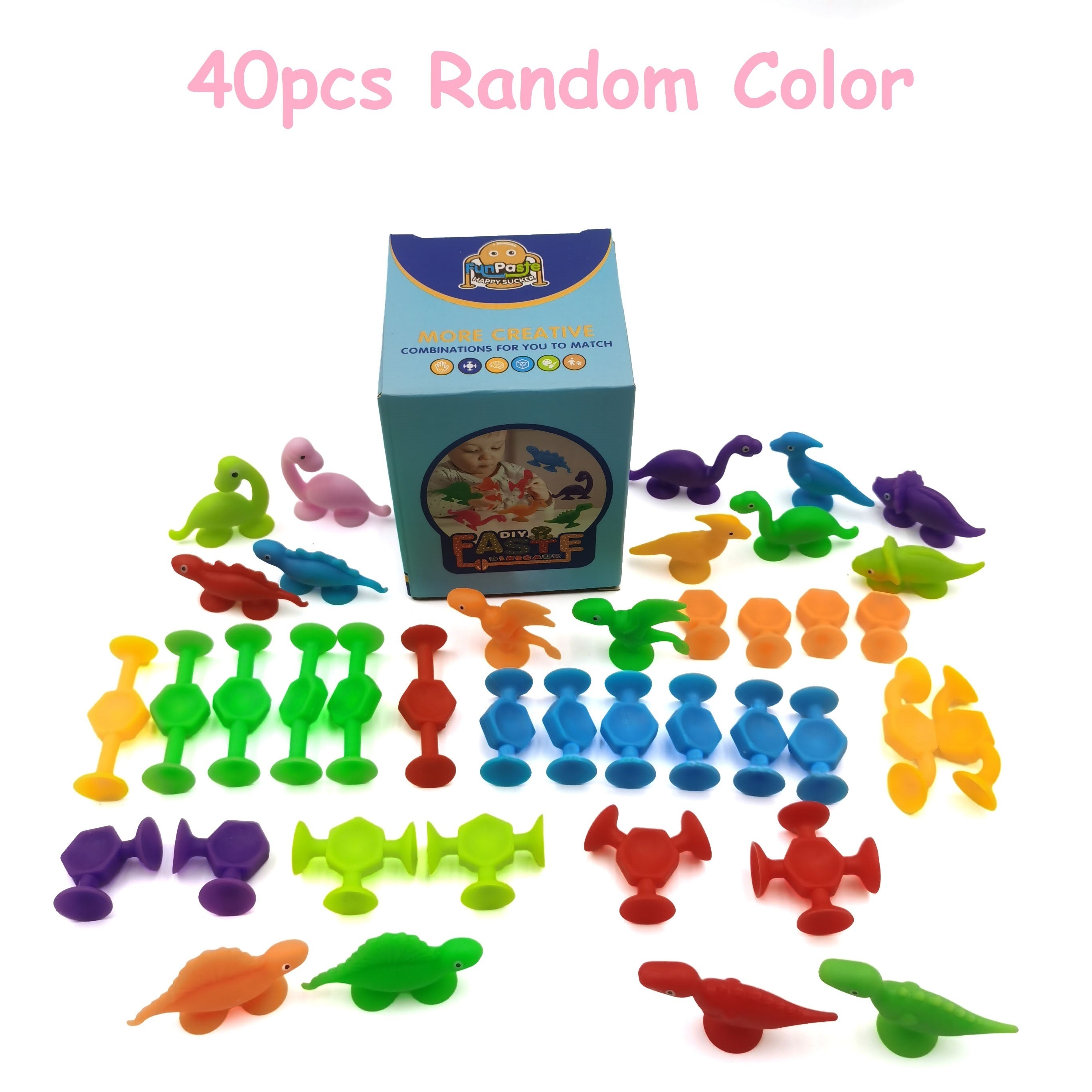 DIY Dinosaur Building Blocks Set Soft Construction Pop Fidget Toy