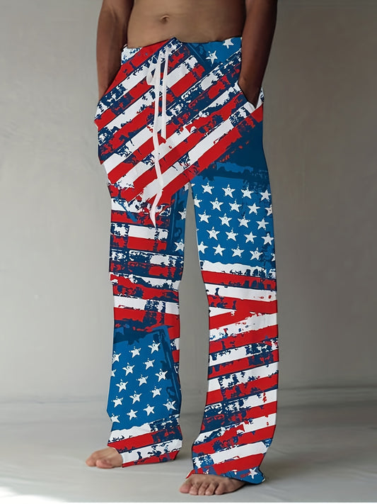 Tie Dye Drawstring Sweatpants Straight Leg Casual Pants for Men
