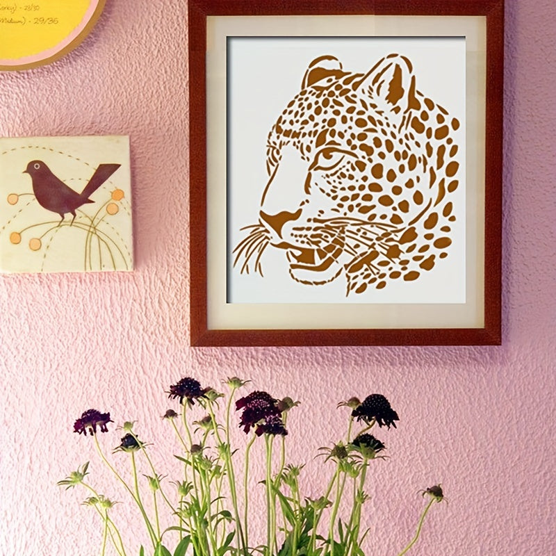 Leopard Pattern Plastic Stencil for Craft Project