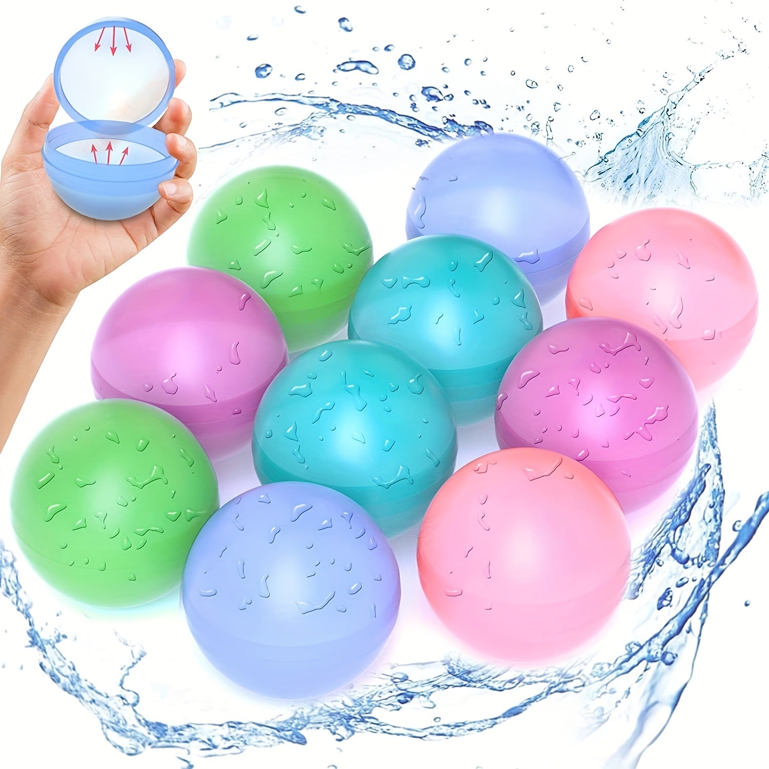 Silicone Sealing Water Balloons Quick Fill Summer Water Toys No Hurt Jelly Balls