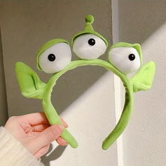 Three Eyes Alien Headband Plush Cartoon Headdress Halloween Costume Cosplay