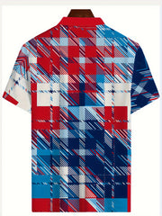 Men's Vintage Style Lapel Short Sleeve Shirt
