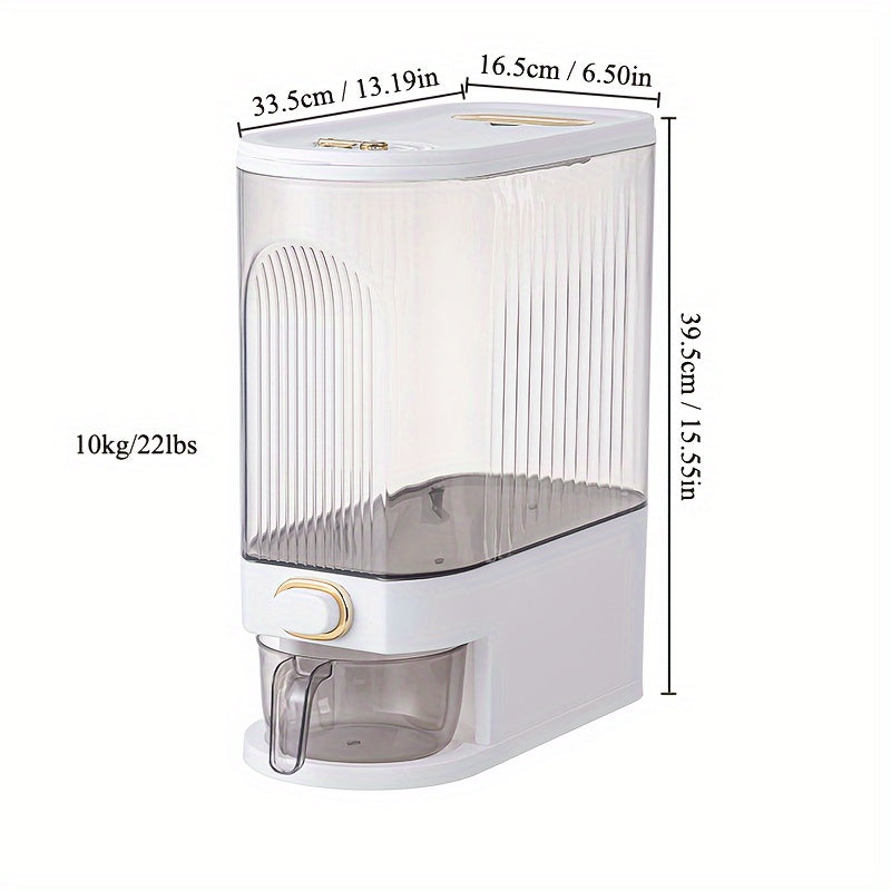 Large Capacity Rice Bucket with Measuring Cup