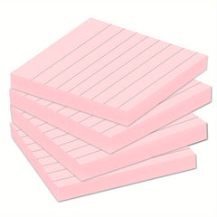 Pastel Ruled Sticky Notes, 4 Pads Memo Pads