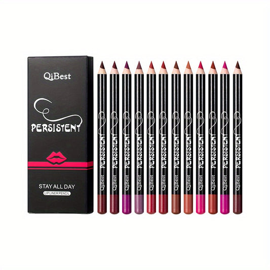 Smudge Proof Lip Liner Set Waterproof Long Lasting Pencil Kit