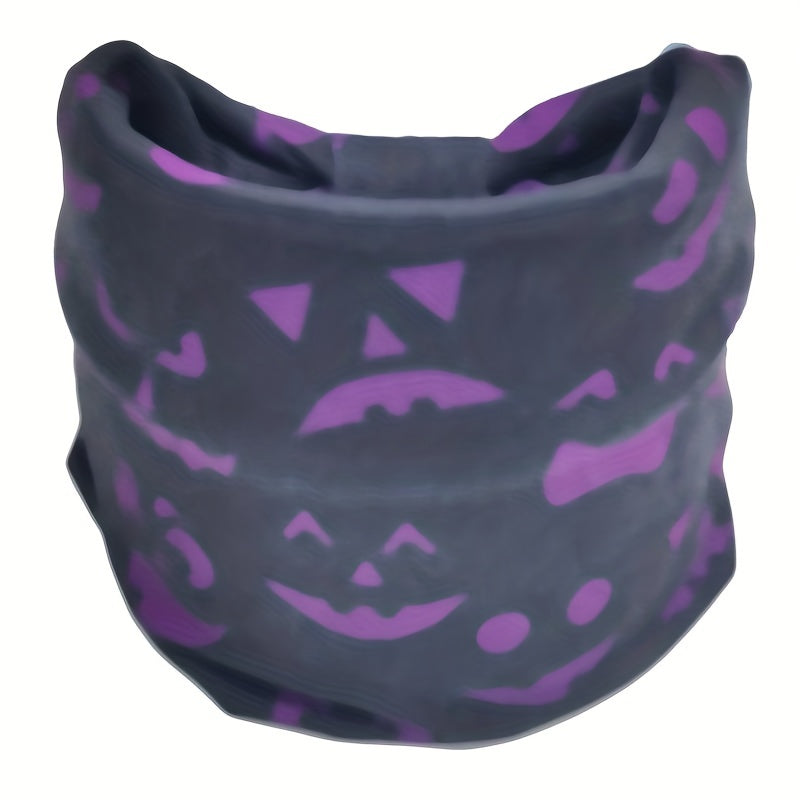 Pumpkin Horror Face Headband Stretchy Sports Hair Band