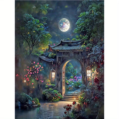 5D DIY House Landscape Rhinestone Embroidery Painting for Home Decoration