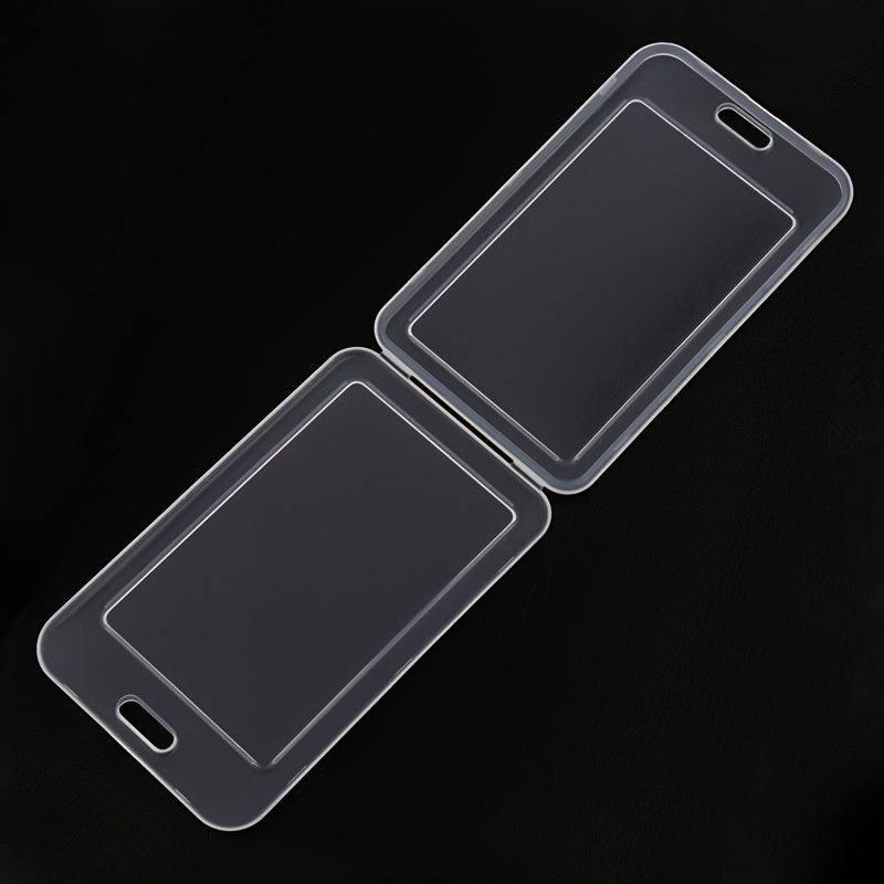 Transparent Card Set Lanyard Hanging Clip Card Holder Student Teacher Key Card