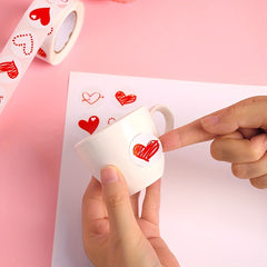 500pcs Gift Heart Stickers Doodle Decoration Sealing Stickers