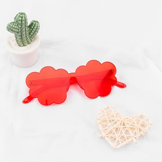 Cloud Candy Love Sunglasses Flowers Frameless PC One Piece Ocean Shades