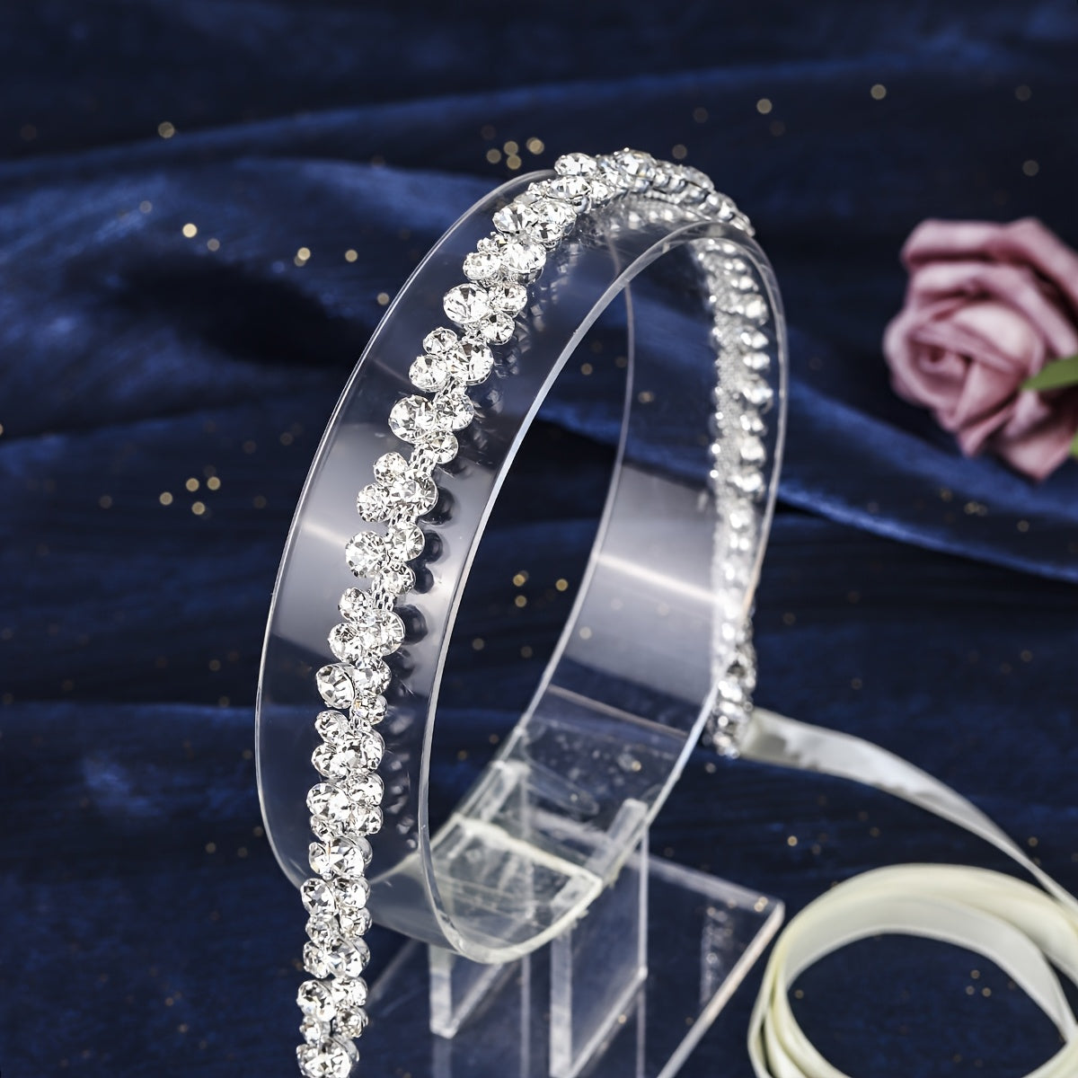 Sparkling Rhinestone Bridal Waist Belt for Brides