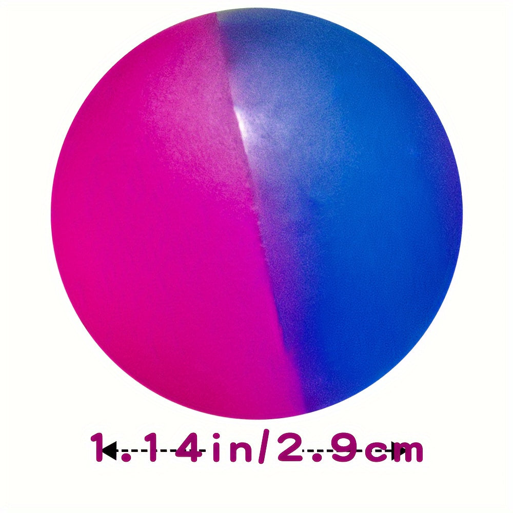 10pcs Rainbow Bouncy Balls Kids Party Favors & Birthday Gift