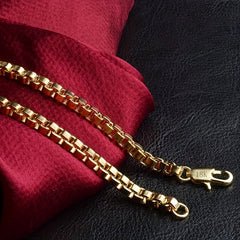4mm Box Chain Plated Necklace Christmas Thanksgiving