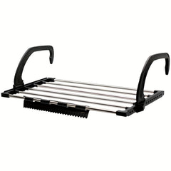 Folding Towel Drying Rack Stainless Steel Clothes Hanger Space Saver