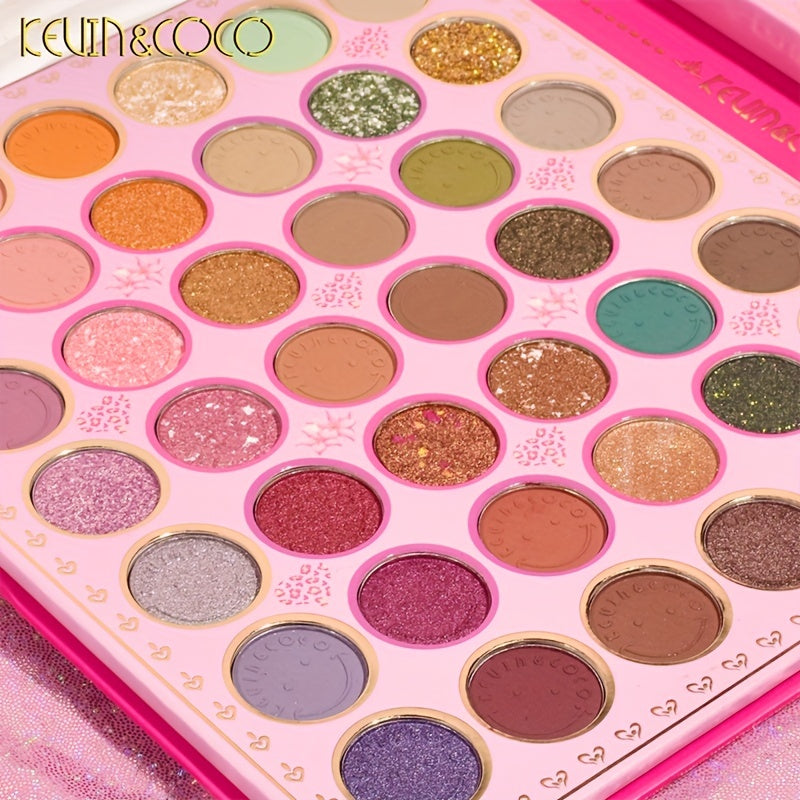 46 Pc Eyeshadow Palette Matte Bright Earth Velvet Lip Glaze Shimmer Highlighter