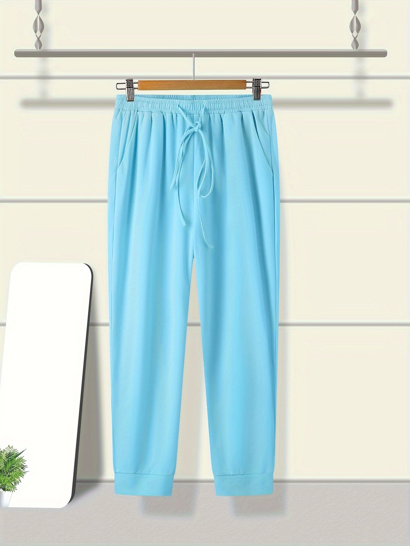  Solid Long Sleeve Top & Joggers Set