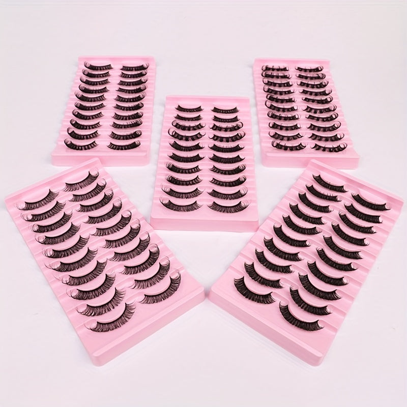1pc DD Curling Volume False Eyelashes With Mini Glue And Tweesers