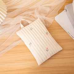 Cotton Embroidery Handbag Small Zipper Mommy Handbag