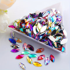 30pcs Colorful Horse Eye Rhinestone Charms for DIY Jewelry Making