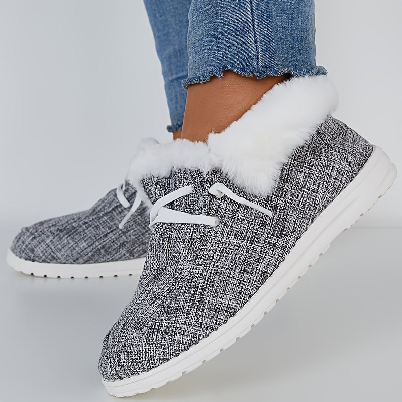 Warm Non-Slip Walking Sneakers for Women Thickened Comfortable Sport Shoes