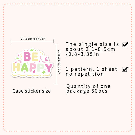 50pcs Inspirational Vinyl Stickers for Laptops Phones