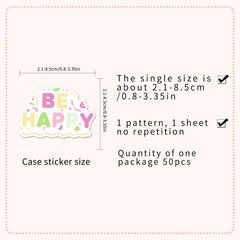 50pcs Inspirational Vinyl Stickers for Laptops Phones