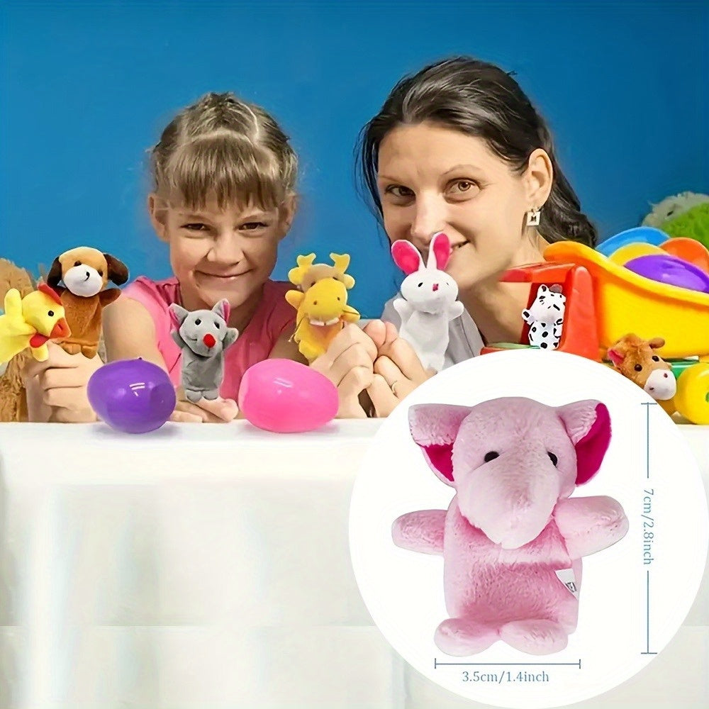 Fruit Animal Family Finger Plush Puzzle Toys Interactive Parent Playtime