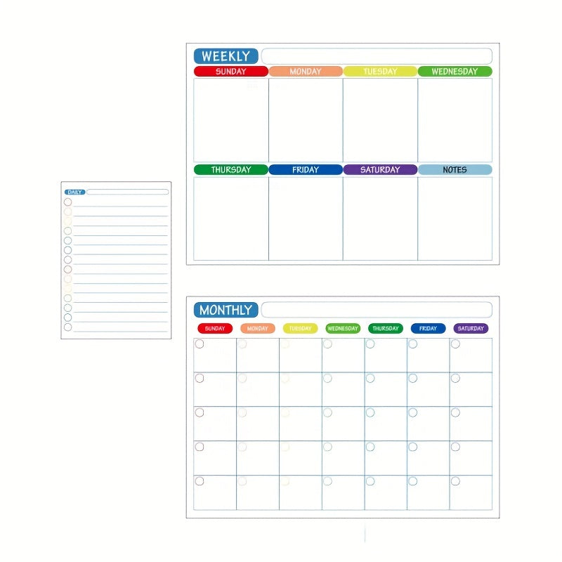 6pcs Refrigerator Weekly Planner - Easy To Use and Customizable