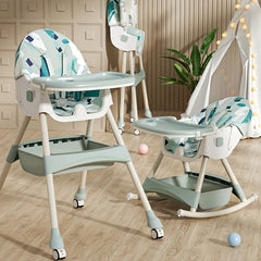 Adjustable Kids Chair with Rocker, Wheel and Reclining Function