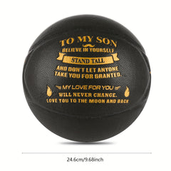 Engraved Basketball With Pump Size 7 Birthday Graduation Back To School Gift