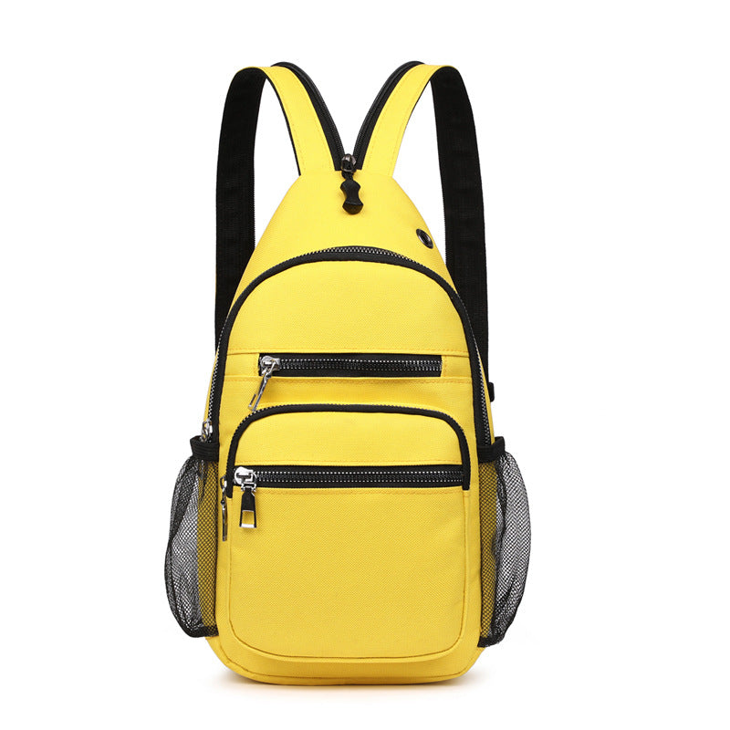 Zipper Front Sling Bag Casual Zipper Strap Backpack