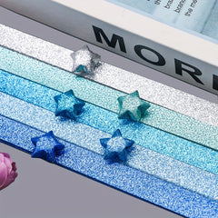 520pcs Bagged Gradient Flash Origami Golden Dust Star Paper Bag